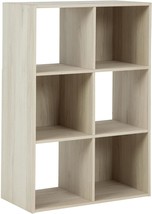 Modern 6 Cube Storage Organizer Or Bookcase, Whitewash, By Signature Des... - $65.94