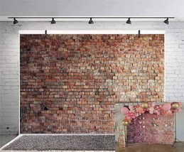 Vinyl 10x8ft Vintage Red Brick Wall Photo Backdrop Newborn Baby Girls Ad... - £45.51 GBP