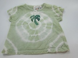 Hand Painted tie Dyed Girls Tee Green Tropical Palm Trees 4T 31977 - £9.32 GBP