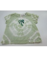 Hand Painted tie Dyed Girls Tee Green Tropical Palm Trees 4T 31977 - £9.52 GBP
