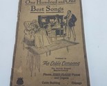 CABLE PIANO COMPANY (CHICAGO) 1915 - One Hundred and One Best Songs - $7.97
