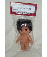 Fibre Craft 4&quot; Black Hair Impkins Doll - New - Vintage  - $4.95