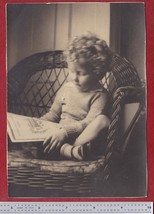 Baby Reading &quot;Kohler of Kohler News&quot; Employee Magazine 5x7 1920s Photo - $12.25