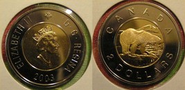 Canada 2003 Two Dollar $2.00 Twoonie Proof Like Old Effigy - $8.20