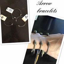 3 x bronze gold boho chic Arrow Bracelets - £10.07 GBP