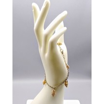 Vintage Conch Shell Charm Bracelet or Anklet with Tiny Genuine Seashells Mermaid - £34.19 GBP