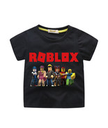 WM Roblox Kid Child T Shirt T-shirt Short Sleeve Summer Black Type Family - £7.95 GBP