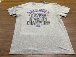 Baltimore Ravens 2012 Division Champions Gray T-Shirt - Nike - XL - NFL Football - £11.98 GBP