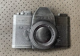 Vintage Fujica Fuji Photo Film Camera Belt Buckle Lewis Buckles Chicago - £29.73 GBP
