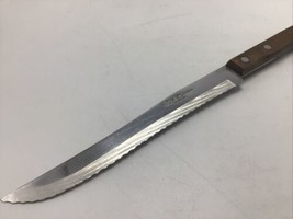 Regent Sherwood Serrated Knife 8&quot; Blade JAPAN Wood Handle Stainless Steel Vtg - £10.70 GBP