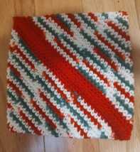 Holiday knitted pot holder oven mit - £4.76 GBP