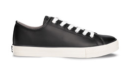 Women vegan sneakers size 6 Black Apple Skin Organic Cotton low-top minimalist - $116.82