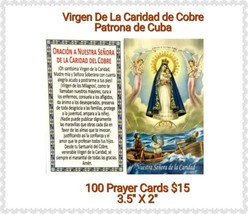 Catholic Spanish Holy Prayer Card Prayer Caridad del cobre Cuba Pack of 100  - £11.83 GBP