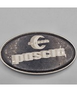 Hector Italy Belt Buckle Pascia Posh Black Sparkle Moon Star Silver Tone - $19.99