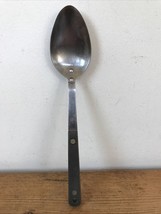 Vintage Mid Century Flint Stainless Steel USA Large Serving Kitchen Spoon 11.25&quot; - £19.81 GBP