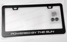 White Powered by the Sun Premium Black Metal License Plate Frame - £18.15 GBP