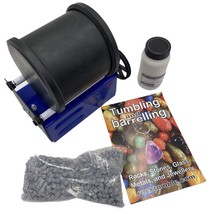 3lb barrelling machine with rubber barrel (deburring kit) metal and coin - $351.83