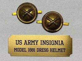 MODEL 1881, ARTILLERY, SHAKO DRESS SIDE BUTTONS, SET, INDIAN WARS, VINTAGE - $279.60 MXN