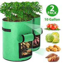 2pcs Grow Bags Tvird Planter Pot Fruit Flower Vegetable Tomato Potato Reusable B - £22.64 GBP