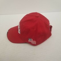Callaway Golf Red Strapback Adjustable Hat, Lowes &amp; Flag Side Logos - £12.41 GBP