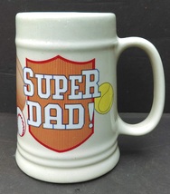 Super Dad Coffee Beer Stein Style Large Tall Mug 16 oz. Father&#39;s Day Gift Sports - £19.11 GBP