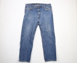 Vintage 90s Levis 505 Mens 38x30 Distressed Regular Fit Straight Leg Denim Jeans - £62.81 GBP