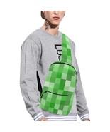 Green Pixel Squares Game Lovers Crossbody Chest Bag - $43.46 CAD