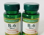 2 X Nature&#39;s Bounty Vitamin B6 100mg Energy Health Support 100ct Exp 11/26 - $16.73