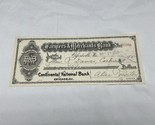 1909 Farmer&#39;s &amp; Merchant&#39;s Bank Check #20346 Continental National Bank  ... - $19.79