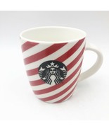 Starbucks Candy Cane Red &amp; White Stripe Coffee Mug 12 oz. Christmas Coff... - £14.09 GBP