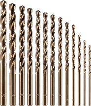 Amoolo Cobalt Drill Bit Set (1/16&quot;-1/4&quot;,13 Pcs), M35 Hss Metal, Plastic And Wood - $35.99