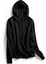 autumn winter hooded cashmere sweater female pullover loose pure  hoodie languid - £90.10 GBP