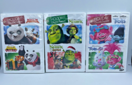 Dreamworks Holiday Double Feature DVD Lot Shrek Trolls Kung Fu Panda Christmas - £14.68 GBP