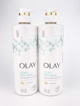 Olay Itchy Dry Skin Instant Relief Body Wash B3 Aloe Vera 20oz Pump Lot of 2 - £26.67 GBP