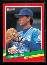 Vintage 1991 Donruss Rookie Baseball Trading Card #43 Brent Mayne Kc Royals - £7.86 GBP