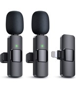2 Pack Wireless Lavalier Microphones for iPhone, iPad - Crystal Clear Soun - £23.37 GBP