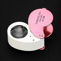 Pink iLLuMiNaTEd Jewelers LOUPE 40x w/ LED Lights Jewelry MAGNIFYING GLASS - $23.11