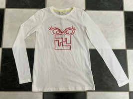 NWT 100% AUTH Fendi Big Girl White FF Monster Long Sleeve Cotton T-shirt Sz 12 - £137.85 GBP