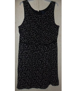 NWT WOMENS GAP BLACK W/ GRAY HEARTS FULLY LINED EMPIRE WAIST DRESS  SIZE 18 - €24,32 EUR