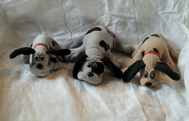 Vintage Tonka Pound Puppies Puppy Dog Plush Set Lot Mini Gray Brown Spot Babies - $19.79