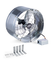 VEVOR 15" Gable Fan 1300 CFM Thermostat 1850 ft² Garage Roof Galvanized - $70.90
