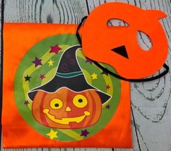 Hero Capes and Mask for Kids Role Playing Halloween Costumes Orange Pumpkin - £18.98 GBP