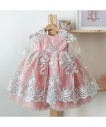 Baby Girls Children Toddler Lace Flower Princess Formal Prom Tutu Ball G... - £11.99 GBP+