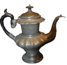 Large Antique Sheffield Figural Teapot by Joseph Wolstenholme, Ebonized ... - $149.99