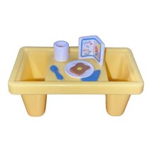 1999 Fisher Price Loving Family Dollhouse Yellow Breakfast In Bed Food Tray - $5.00