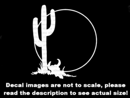Desert Sunset with Cactus and Steer Skull Car Truck Decal USA Made US Seller - £5.30 GBP+