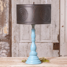 Davenport Lamp in Misty Blue with Shade - $263.95