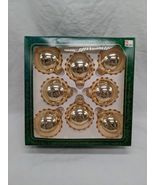 Vintage Christmas Ornaments By Krebs (8) Gold Round - $341.49 MXN