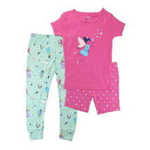 allbrand365 designer Girls/Boys 3 Piece Pajama Set Size 3T Color Pink/Blue - £21.43 GBP