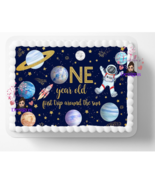 One Year Old First Trip Around The Sun Image Edible DIY 1st Birthday Cak... - £11.15 GBP+